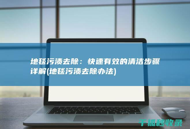 地毯污渍去除：快速有效的清洁步骤详解 (地毯污渍去除办法)