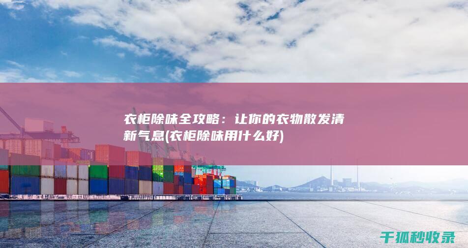 衣柜除味全攻略：让你的衣物散发清新气息 (衣柜除味用什么好)