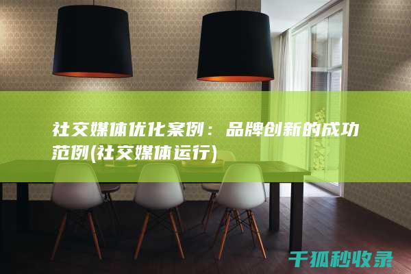 社交媒体优化案例：品牌创新的成功范例 (社交媒体运行)