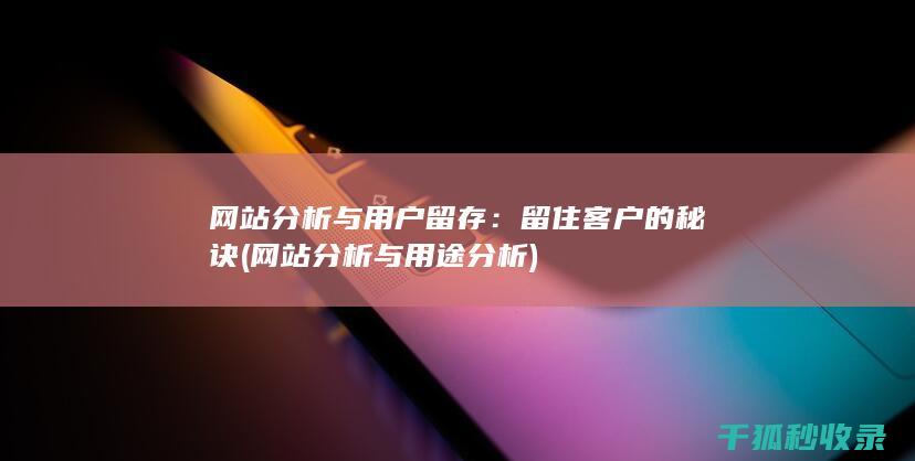 网站分析与用户留存：留住客户的秘诀 (网站分析与用途分析)